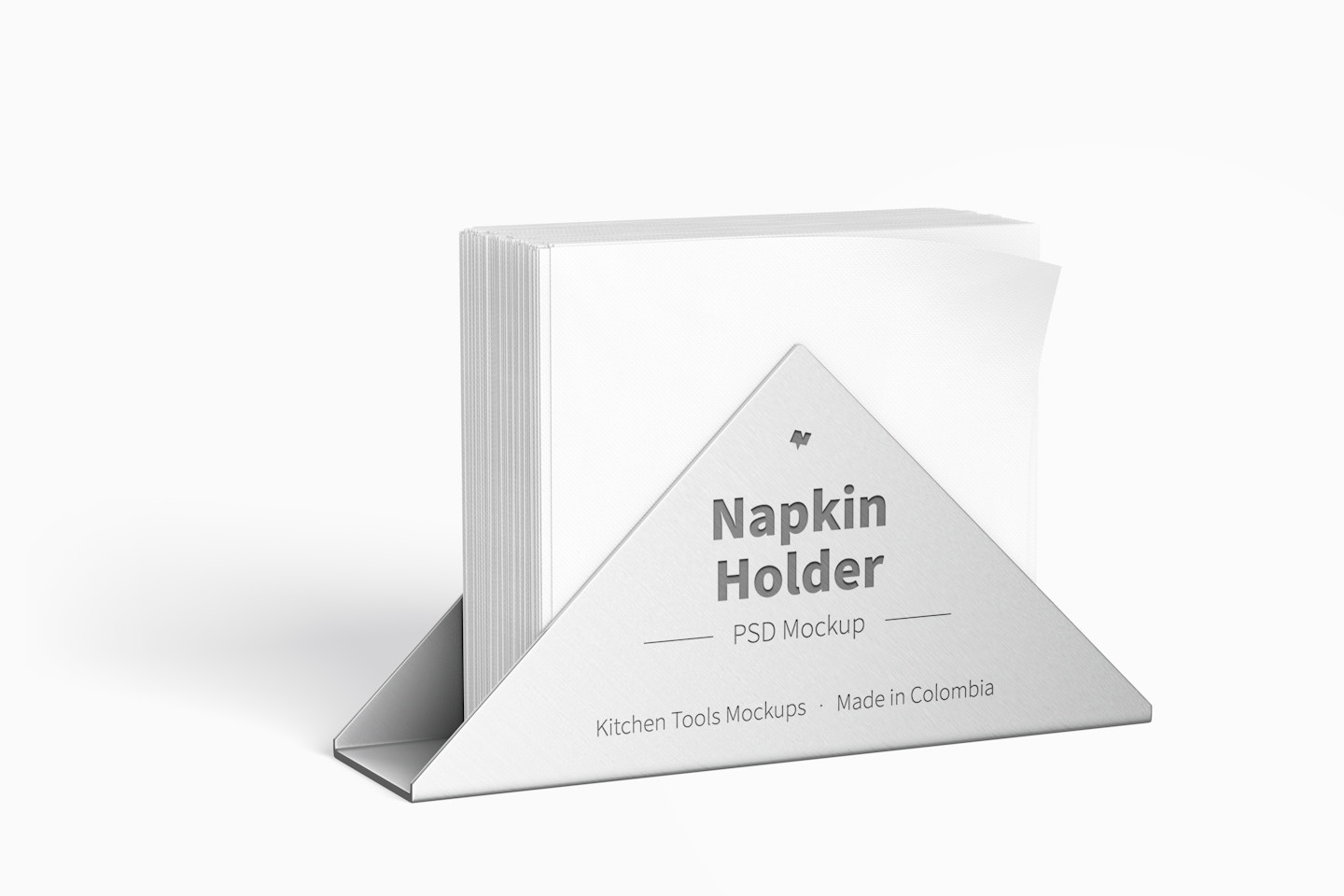 Napkin Holder Mockup, Perspective View