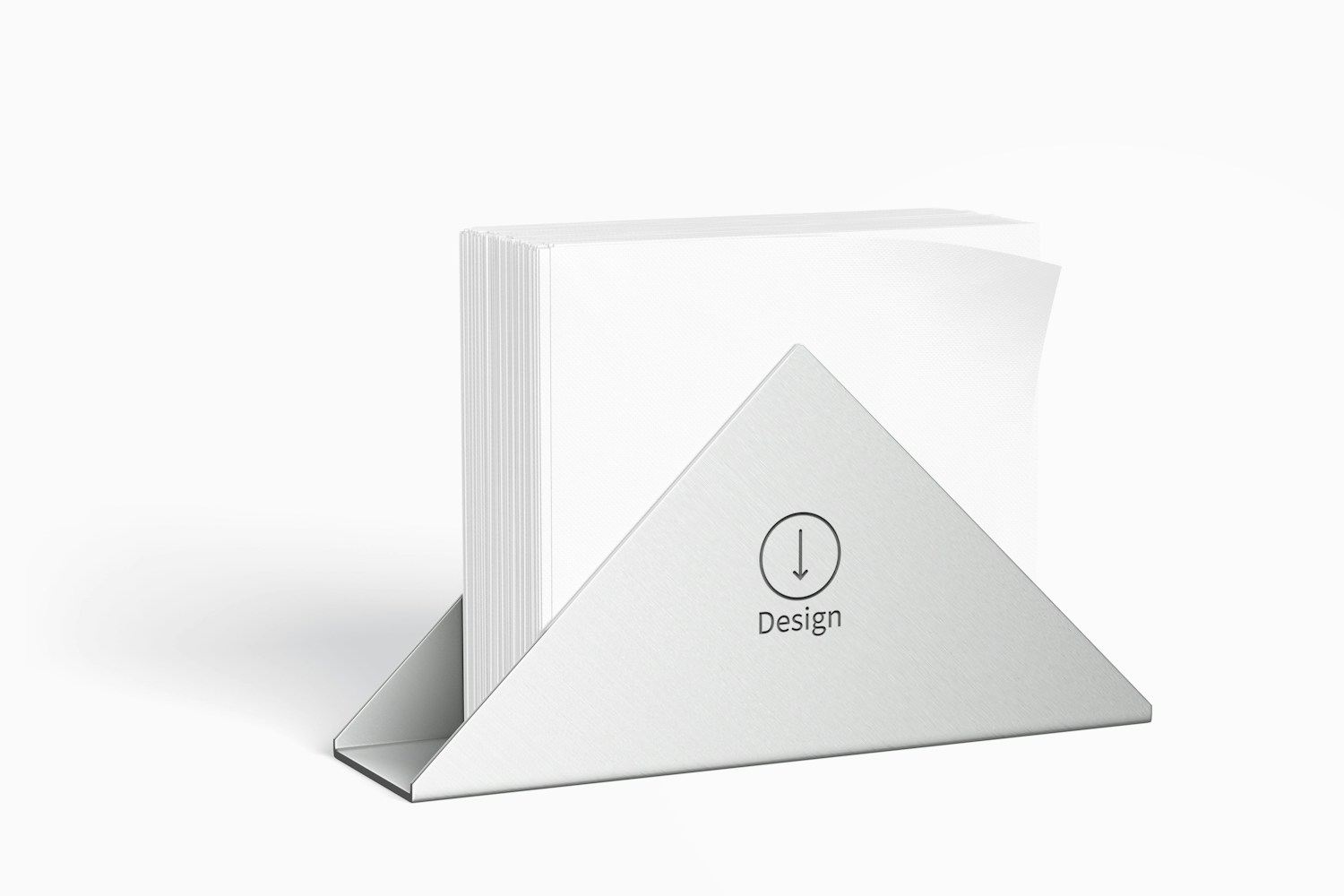 Napkin Holder Mockup, Perspective View Napkin Holder Mockup, Perspective View