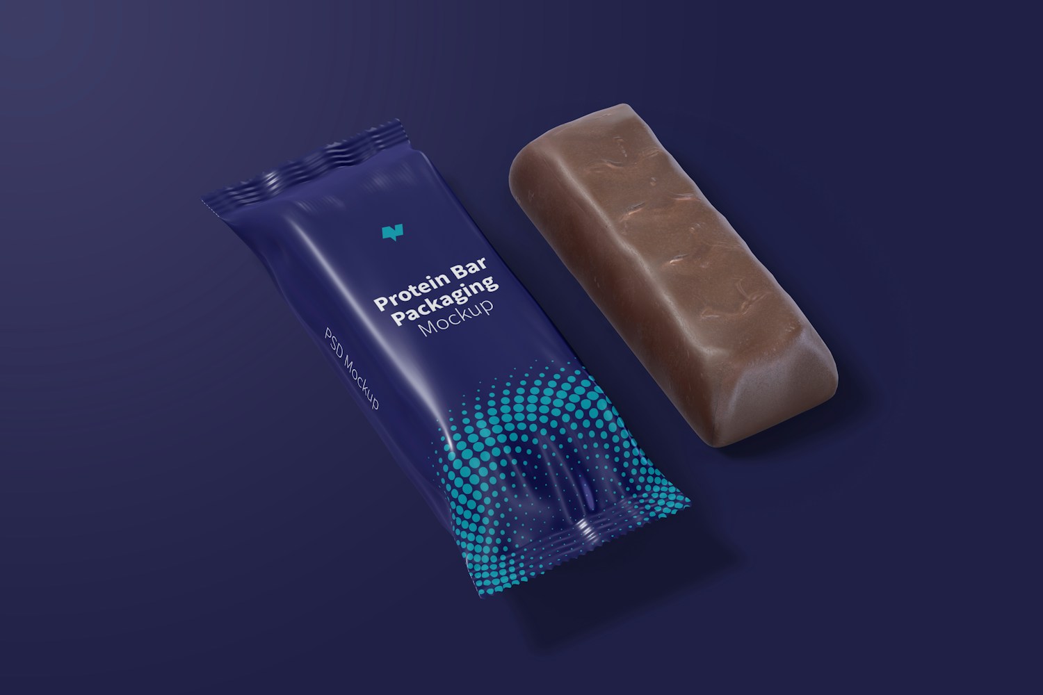 Protein Bar Packaging Mockup, Left View