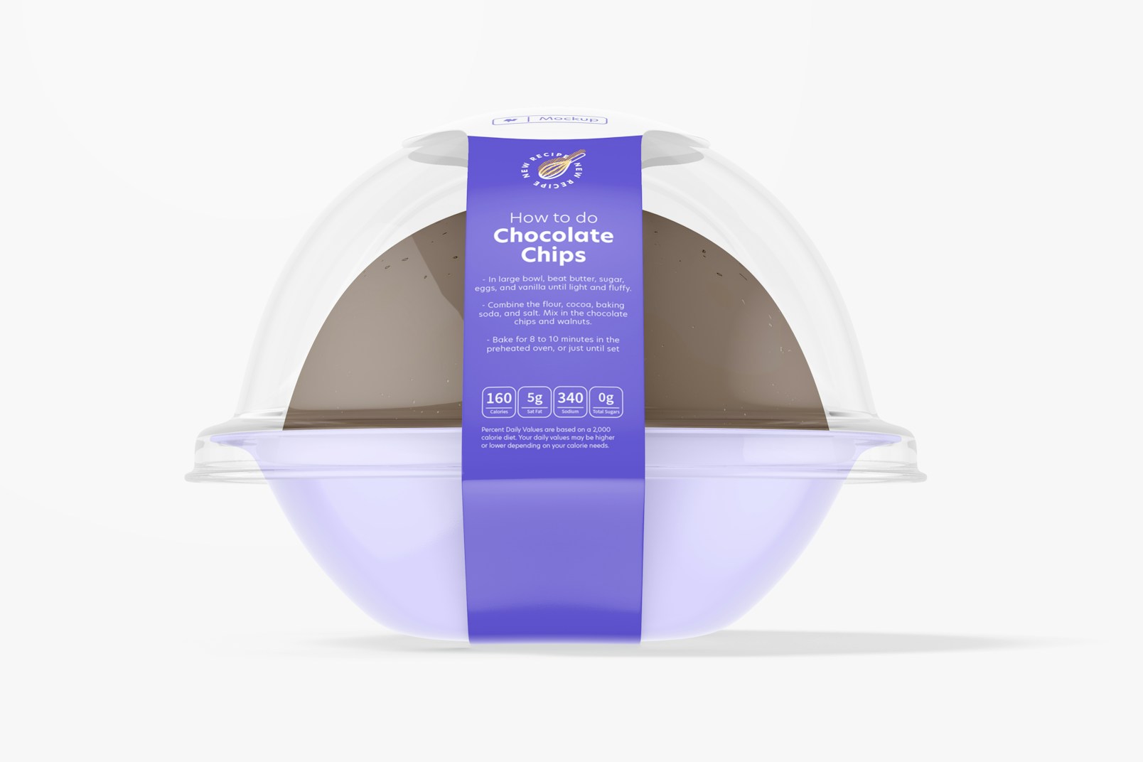 One Chocolate Box Mockup, Front View