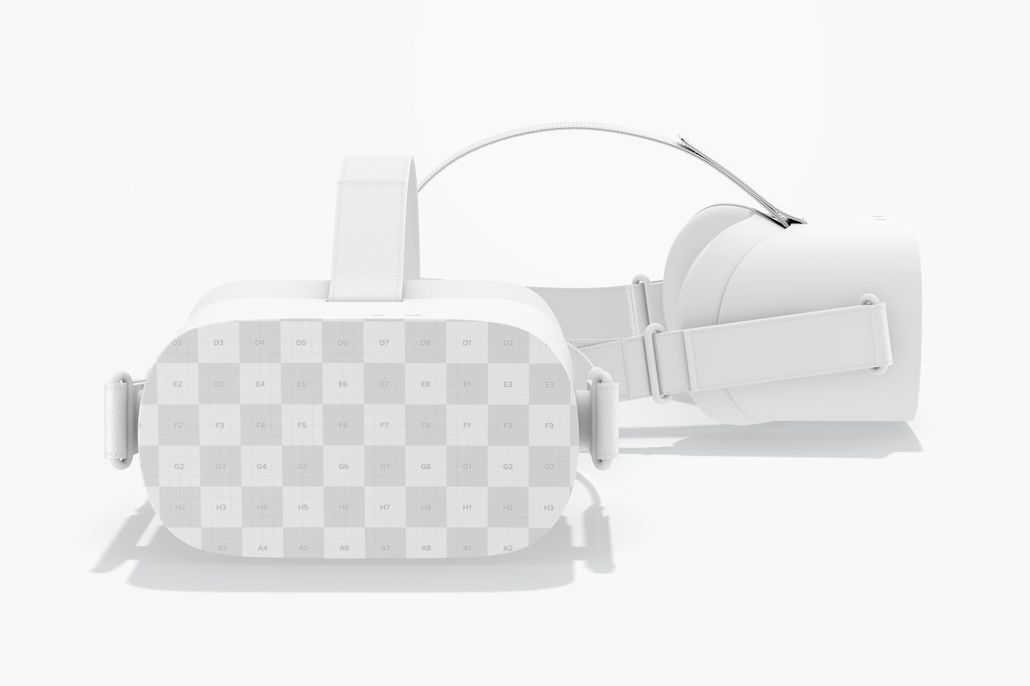 VR Glasses Mockup, Front and Side View