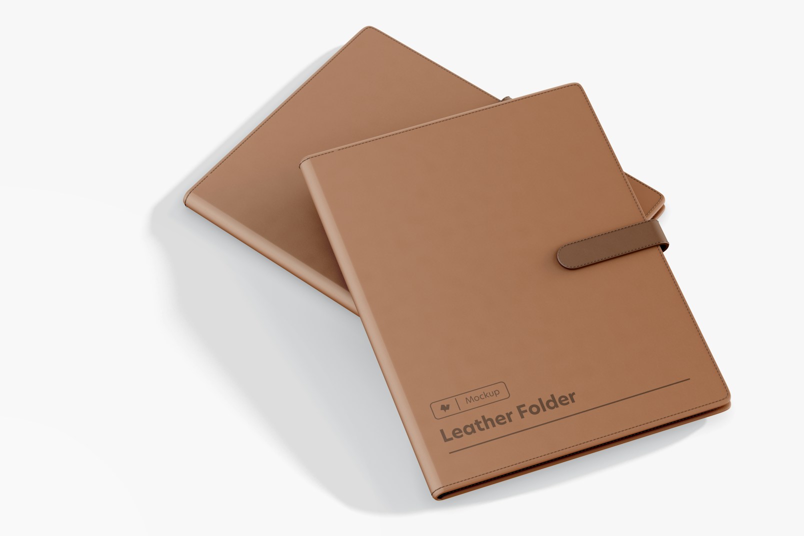 Leather Folder with Tab Mockup, Closed
