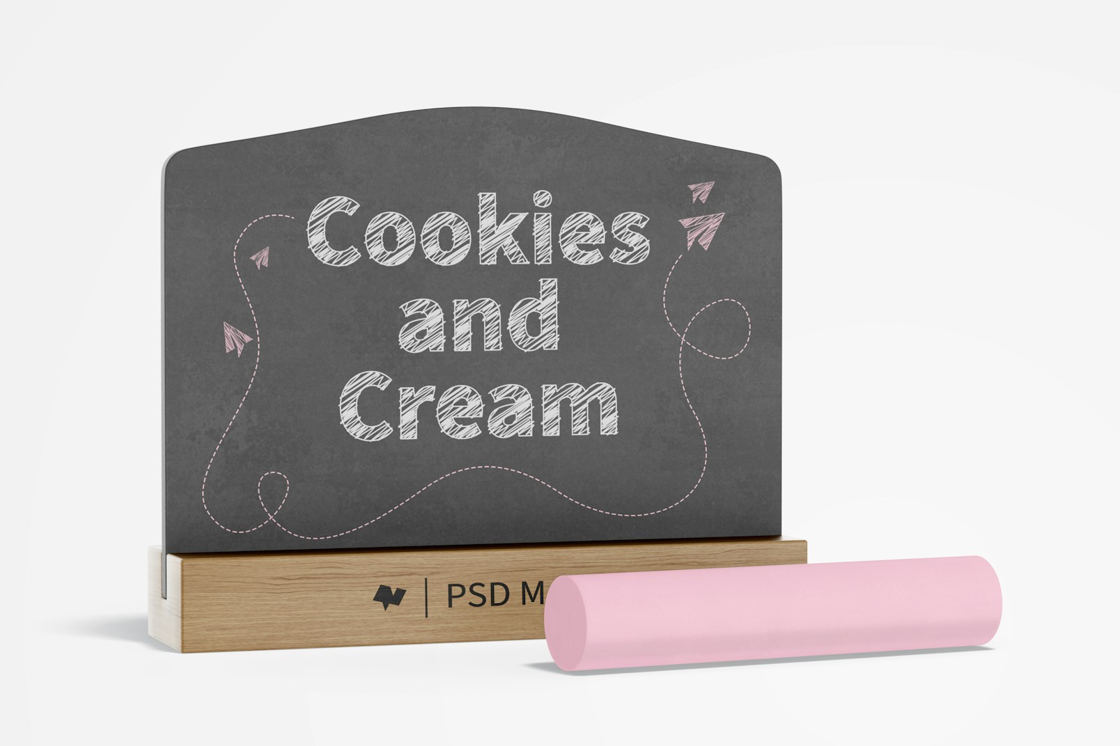 Chalkboard Sign with Base Stand Mockup