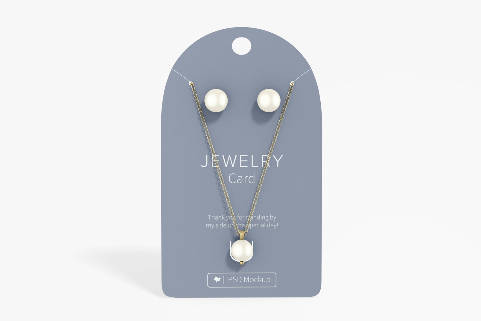 Jewelry Card Mockup, Front View