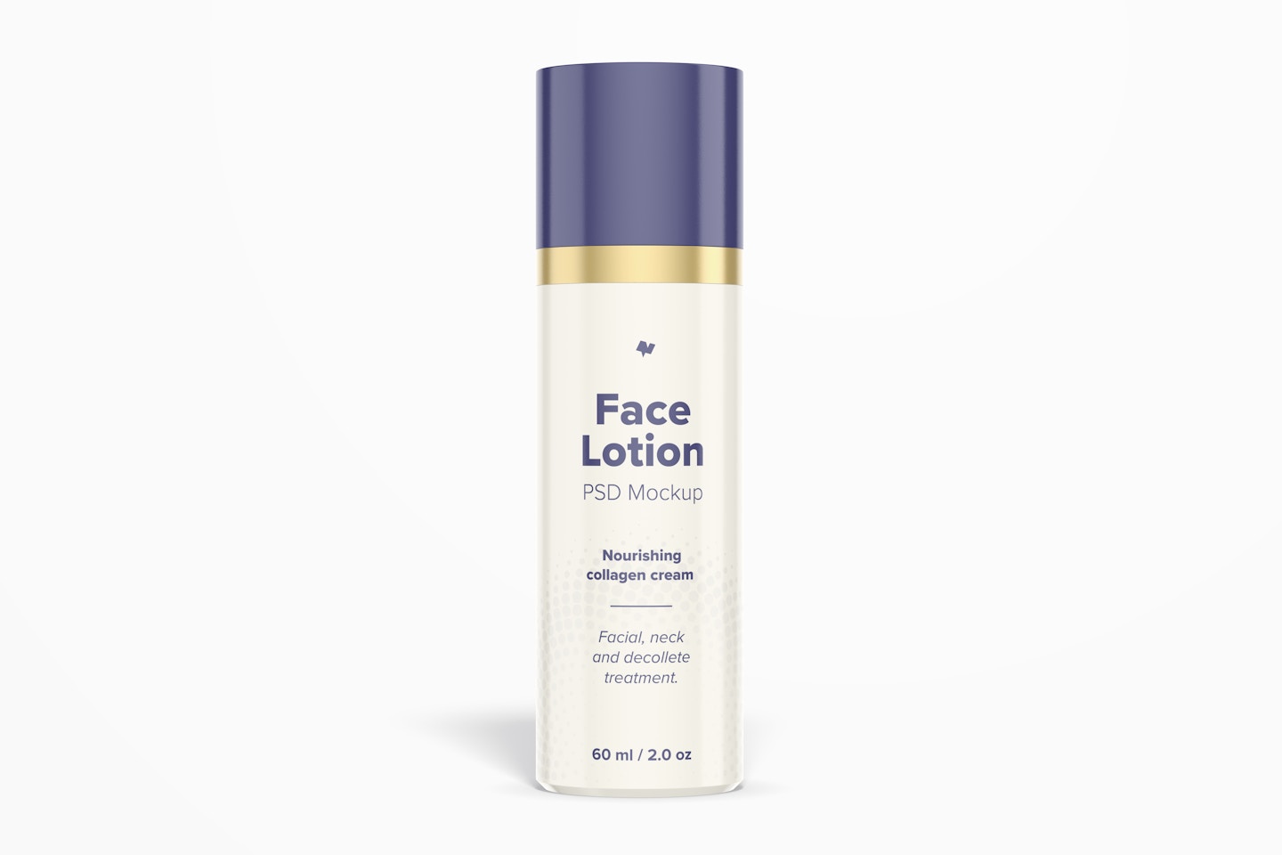 Face Lotion Mockup, Front View