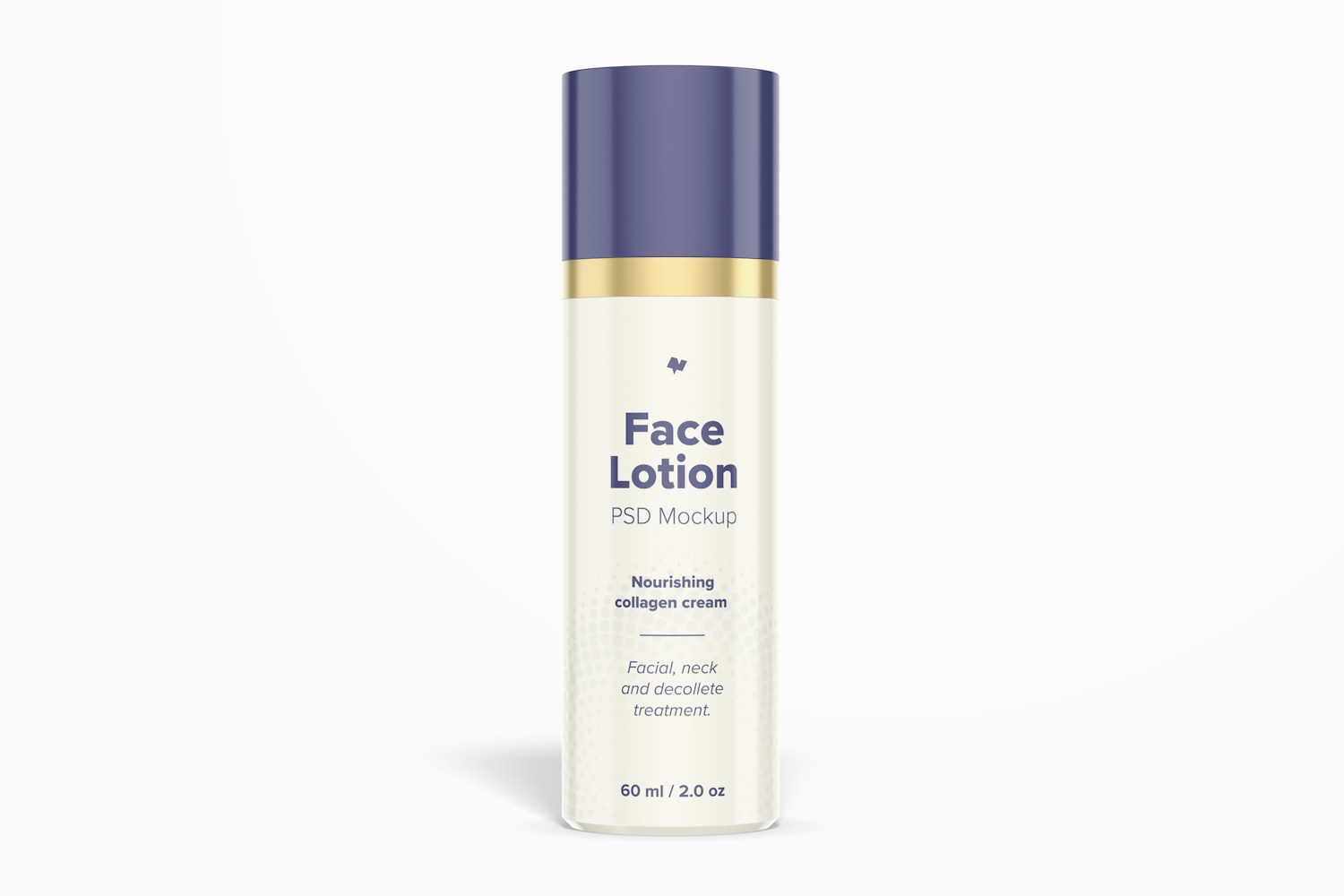 Face Lotion Mockup, Front View