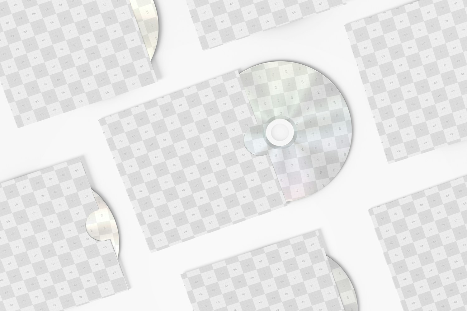 Cardboard CD Cases Set Mockup Cardboard CD Cases Set Mockup