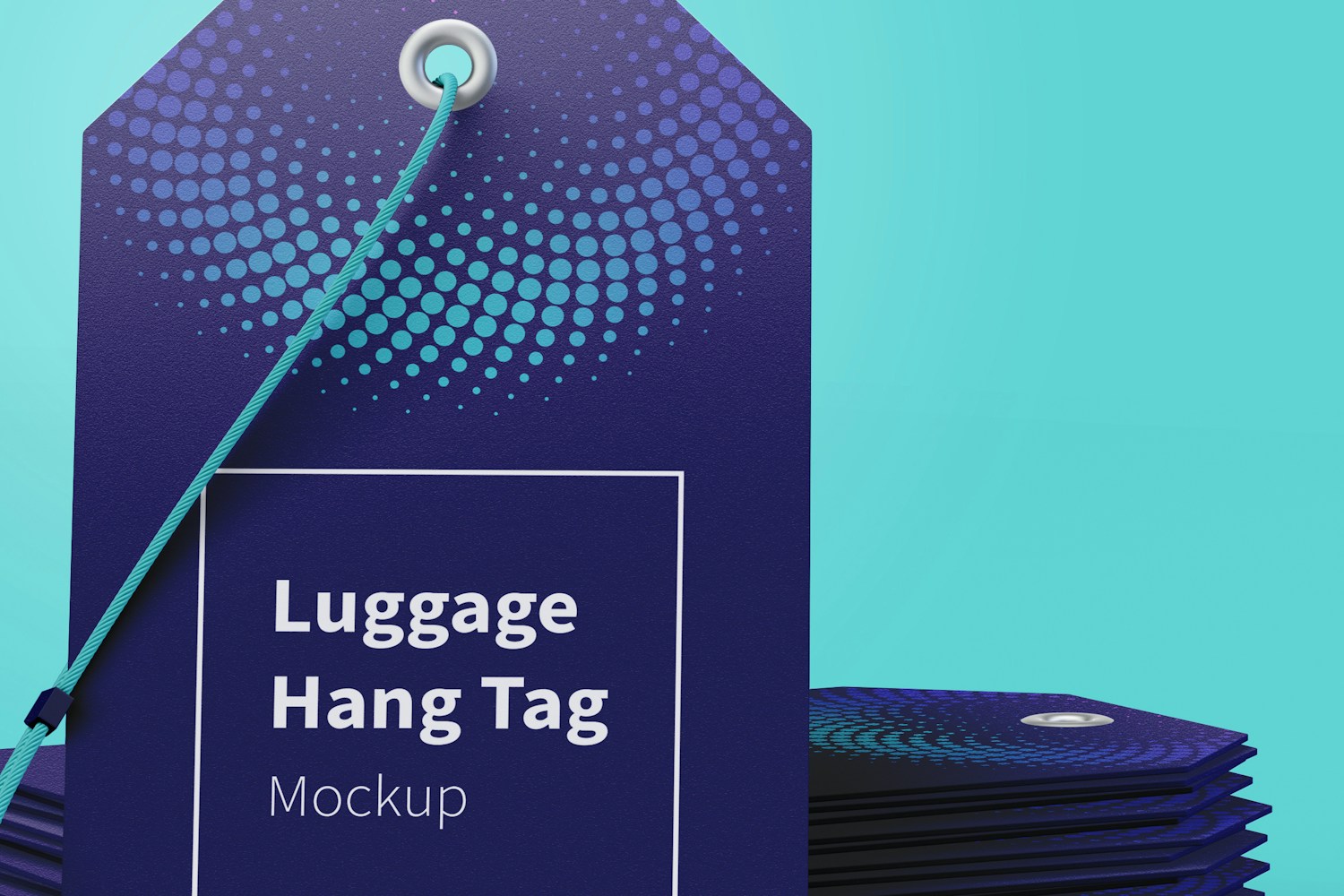 Luggage Hang Tags Mockup with String