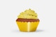Cupcake with Wrapper Mockup, Front View