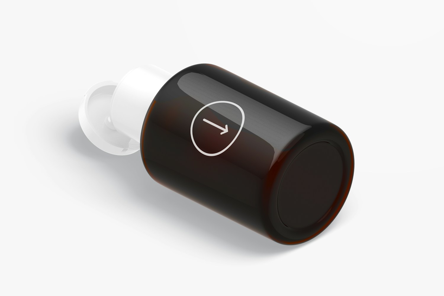 Portable Hand Sanitizing Gel Mockup, Isometric Right View