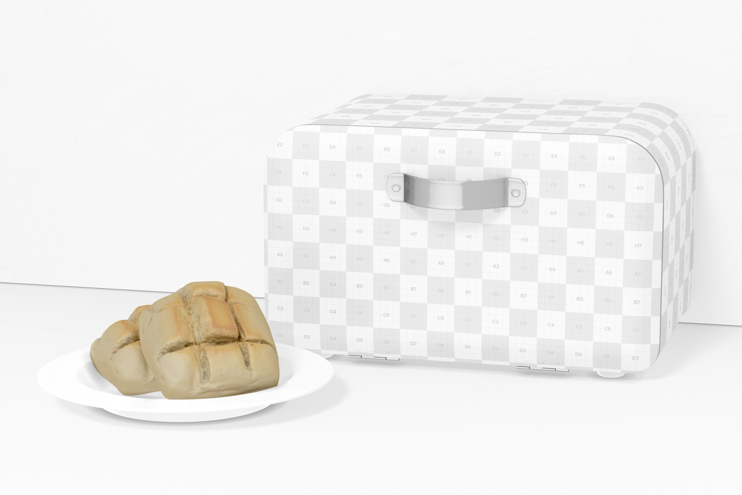 Retro Style Bread Box Mockup