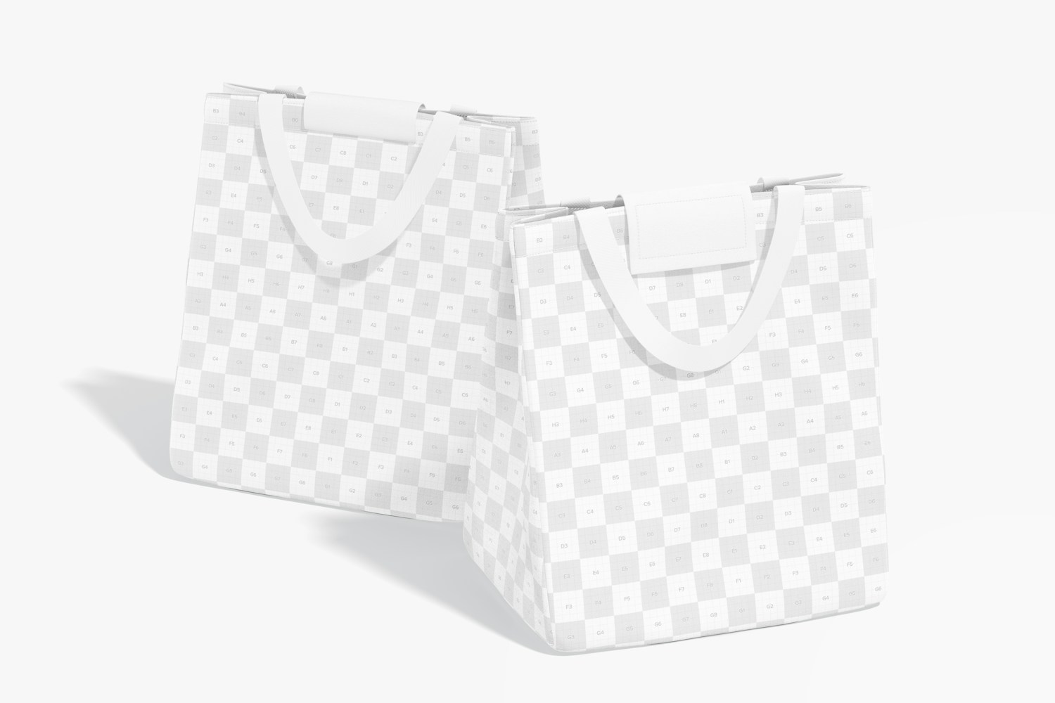 Maqueta de Bolsos Plegables para Comida Maqueta de Bolsos Plegables para Comida