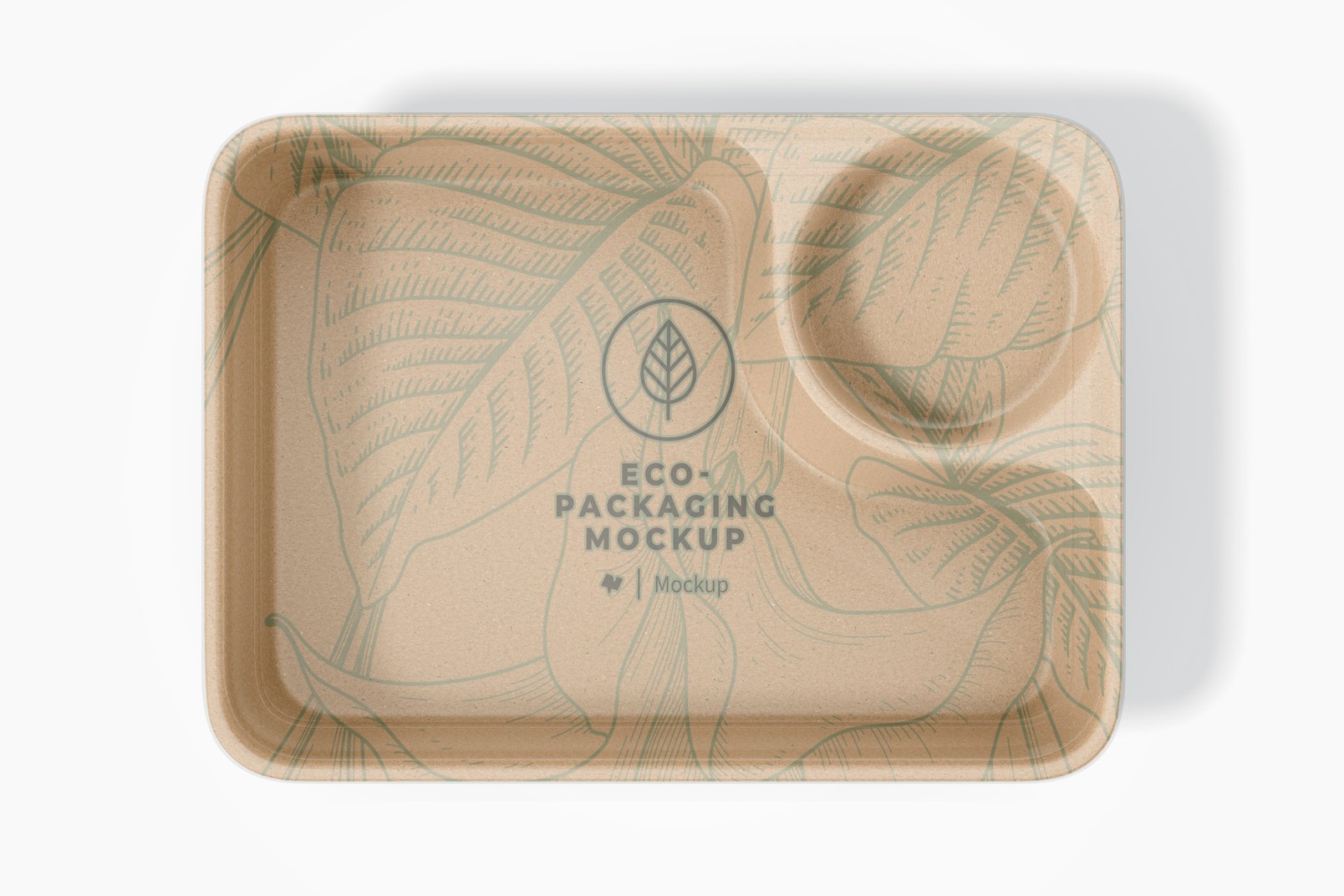 Eco Rectangular Food Container Mockup, Top View