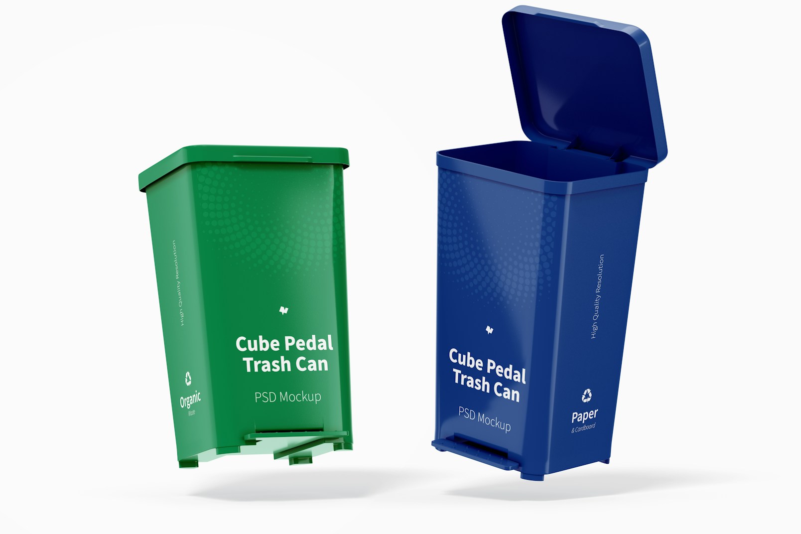 Cube Pedal Trash Cans Mockup 02