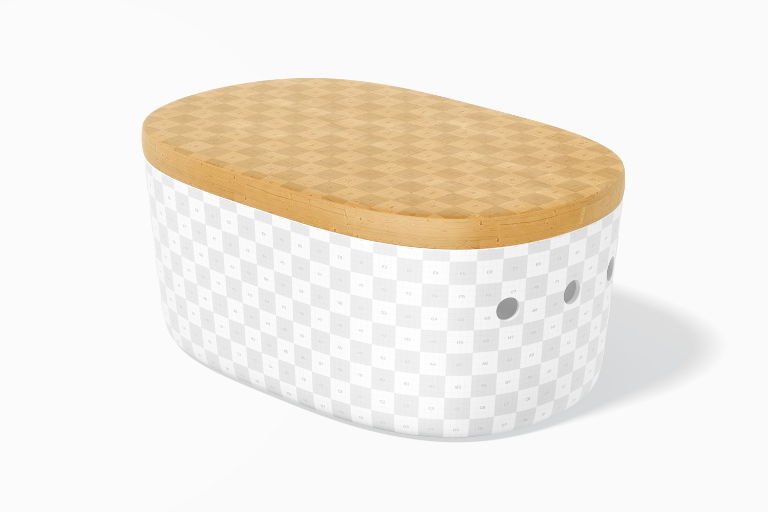Breadbasket Mockup, Side View Breadbasket Mockup, Side View