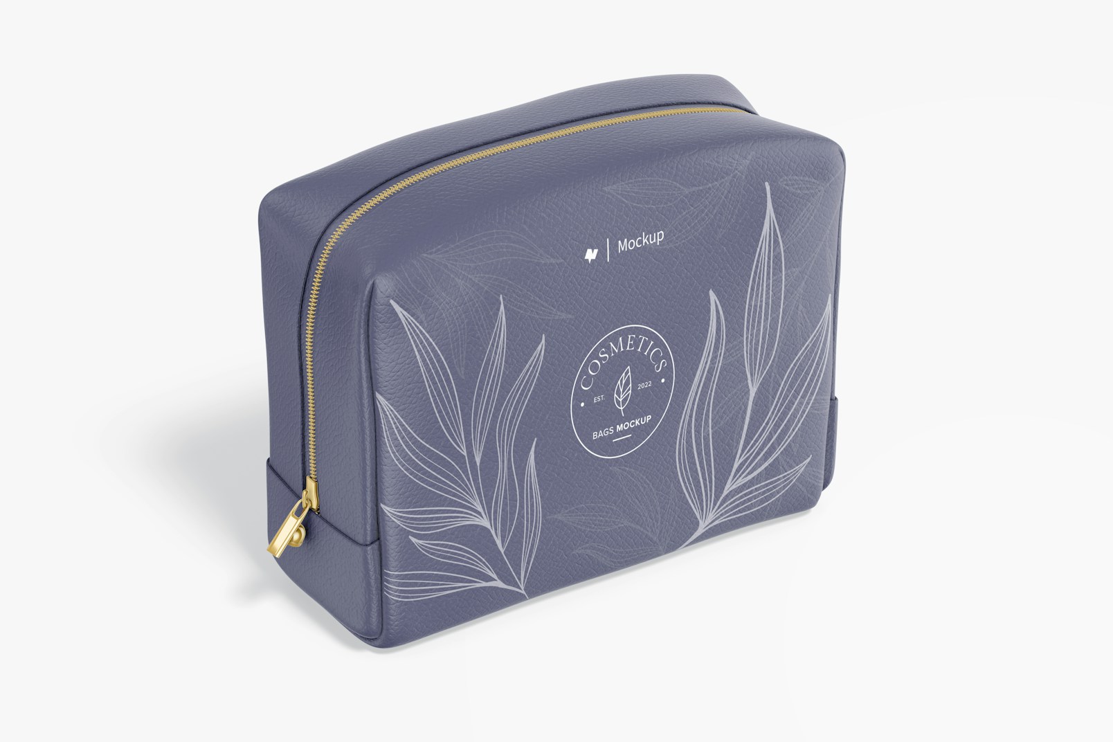 Square Cosmetic Bag Mockup, Perspective