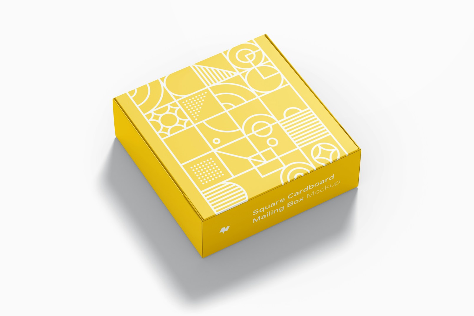 Maqueta de Caja Cuadrada de Cartón para Envío