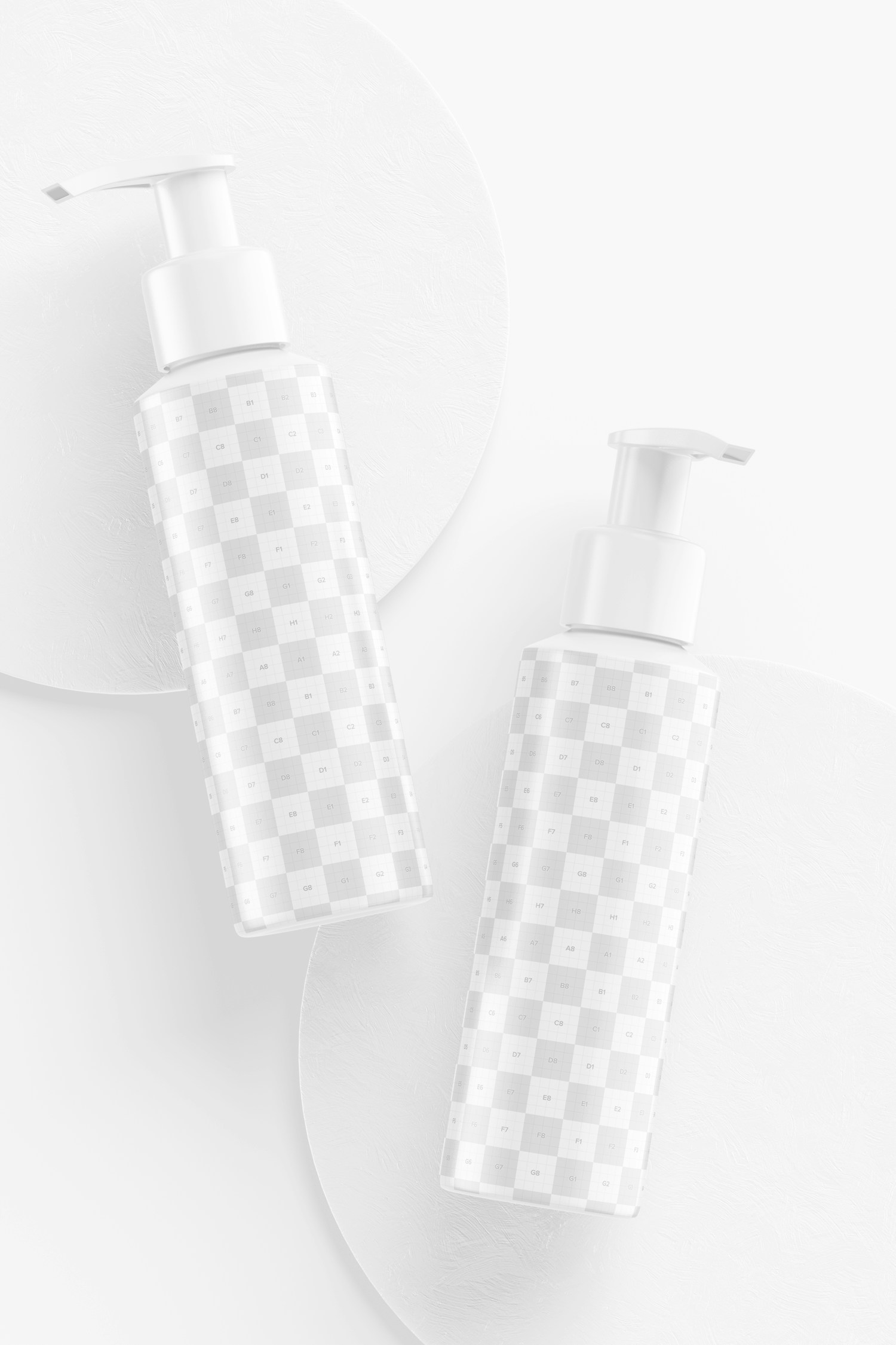 4 oz Pump Bottles Mockup 4 oz Pump Bottles Mockup