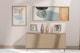 4 Gallery Frames Mockup, with Sideboard