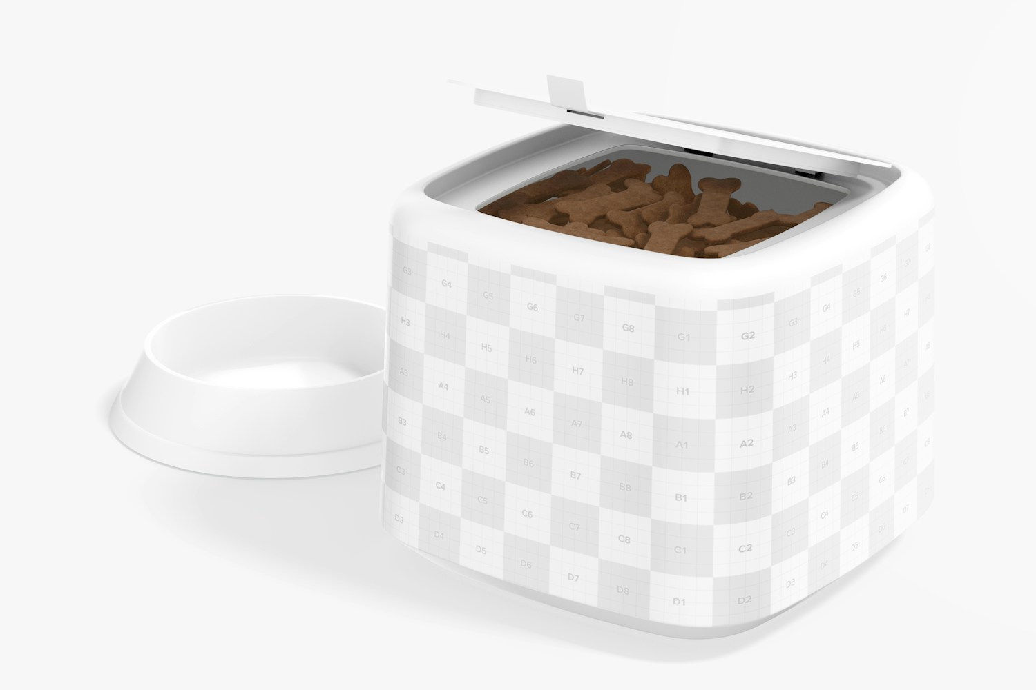 Pet Food Storage Box Mockup Pet Food Storage Box Mockup