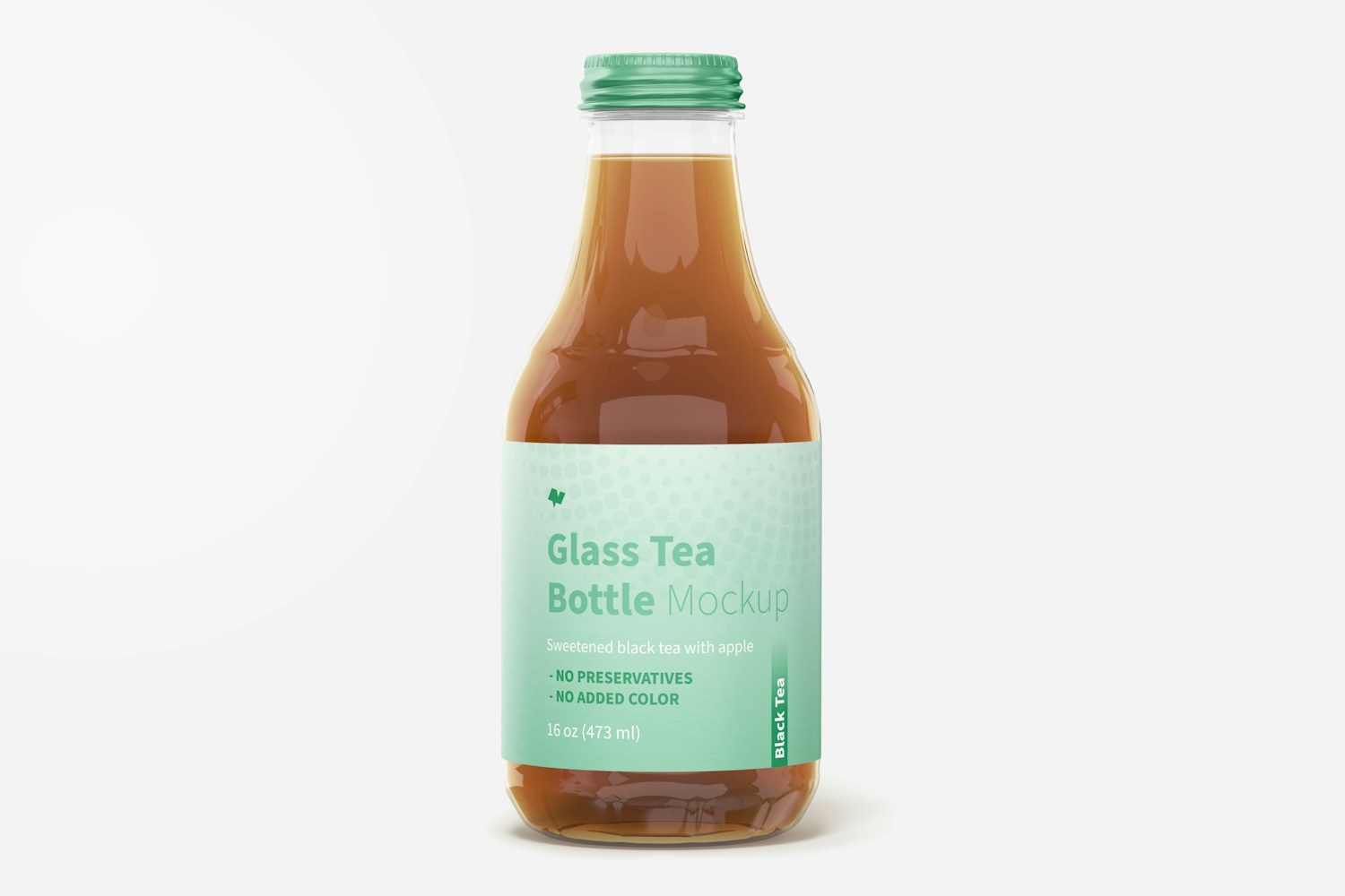 16 oz Glass Tea Bottle Mockup