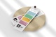 Rectangular Color Swatch Sheet Mockup, Perspective