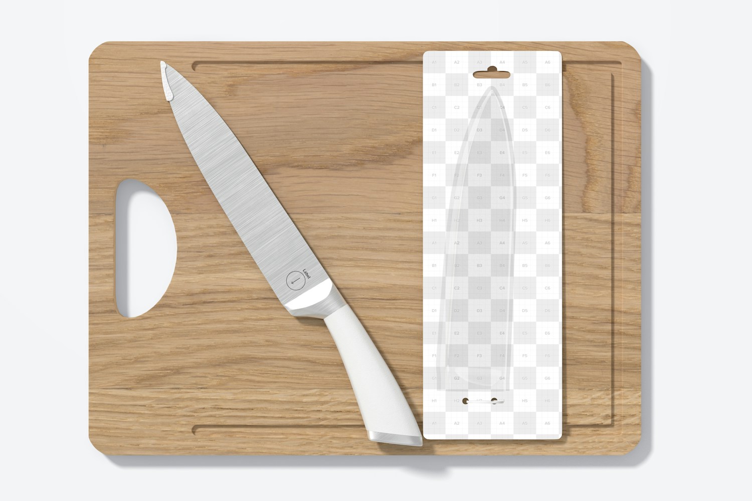 Kitchen Knife Blister Scene Mockup