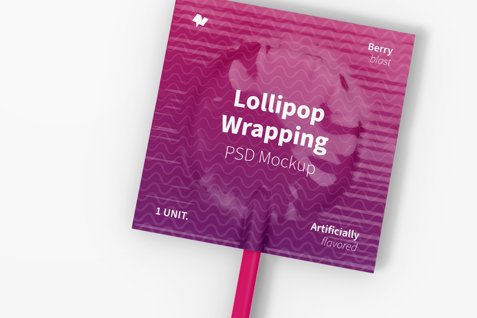 Lollipop Wrapping Mockup, Close Up