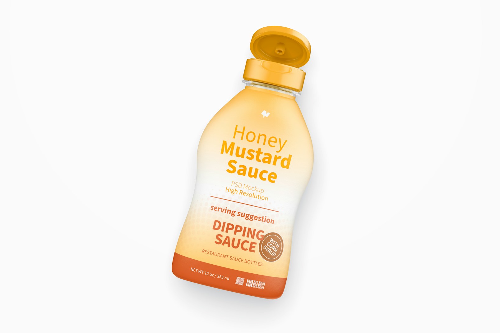 12 oz Honey Mustard Sauce Bottle Mockup