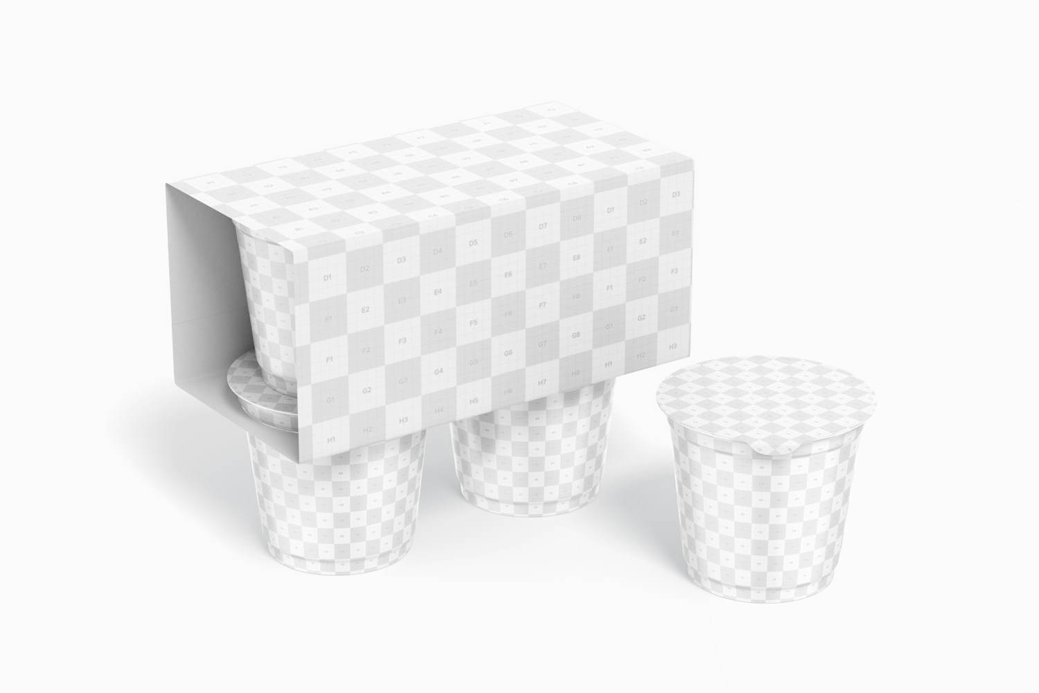 4 Oz Jelly Cups Pack Mockup