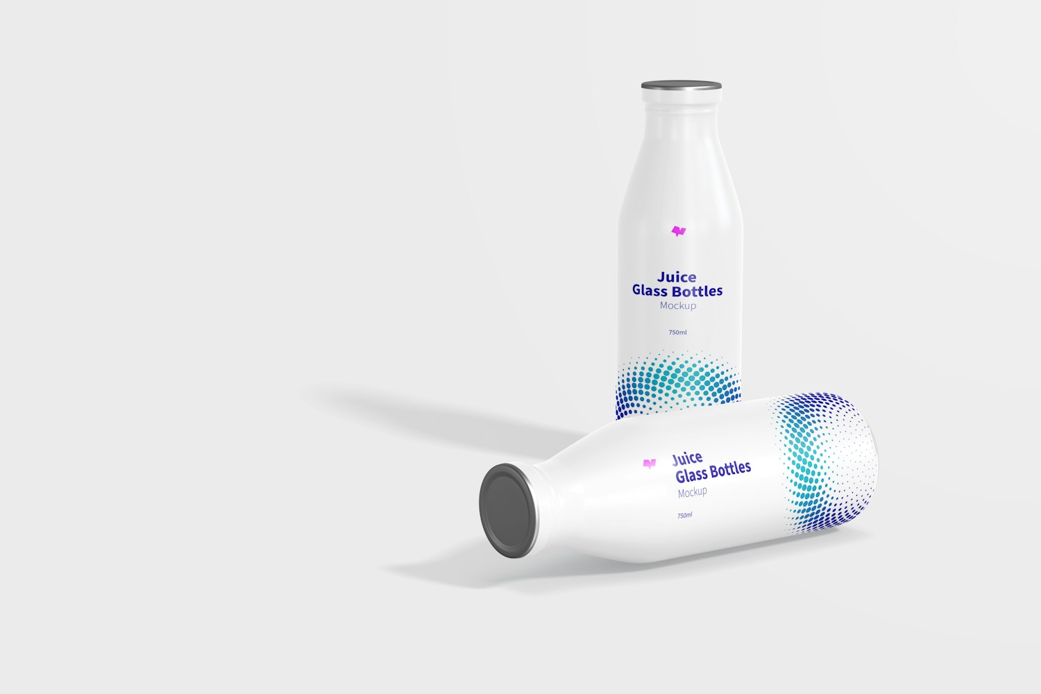 Juice Glass Bottle Mockup, Dropped Juice Glass Bottle Mockup, Dropped