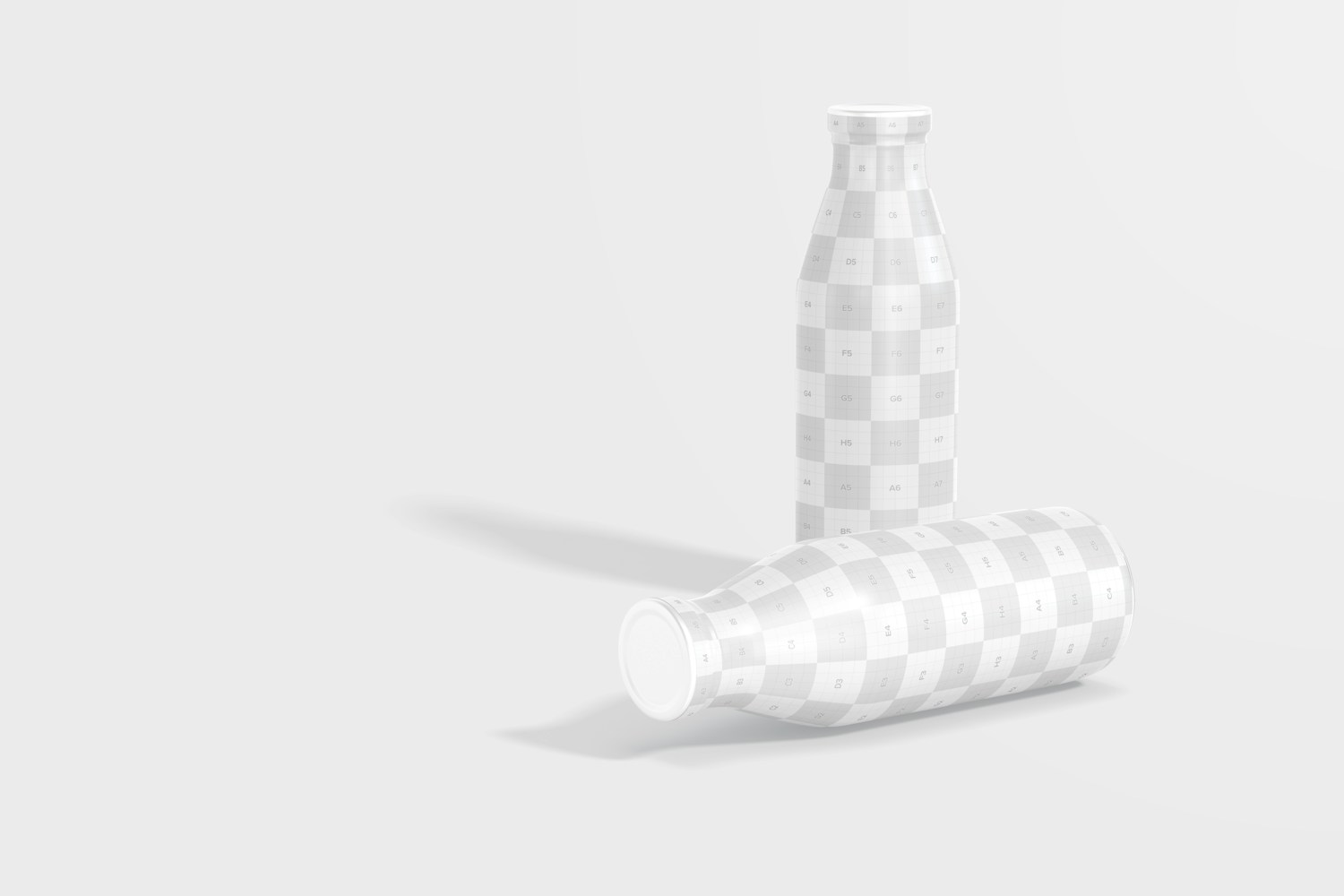 Customize your design in this mockup with two bottles. You can use them to show both sides of the bottle. Customize your design in this mockup with two bottles. You can use them to show both sides of the bottle.