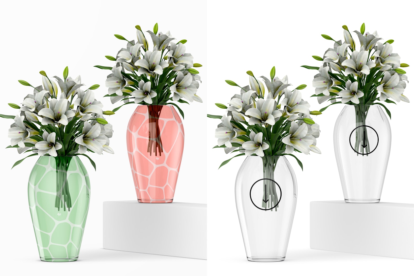 Glass Vases Mockup