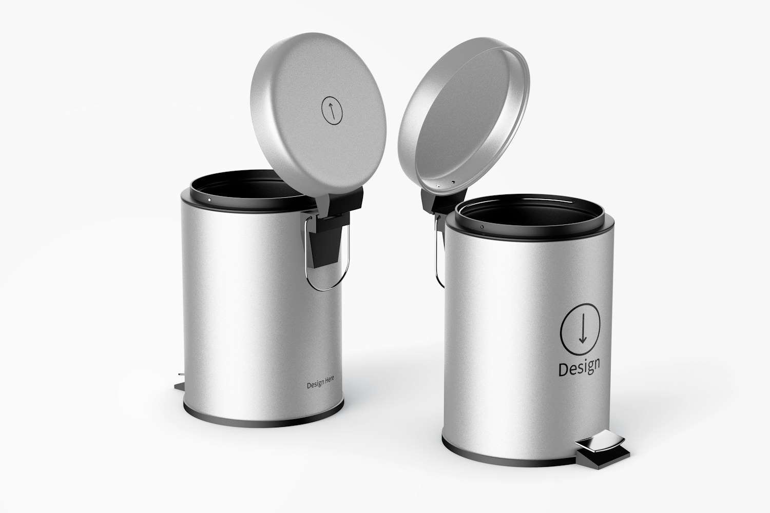 Trash Cans With Foot Pedal Mockup Trash Cans With Foot Pedal Mockup