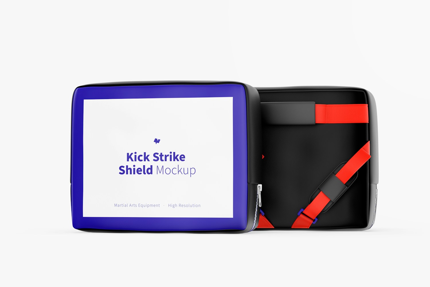 Kick Strike Shield Mockup, Front and Back Kick Strike Shield Mockup, Front and Back