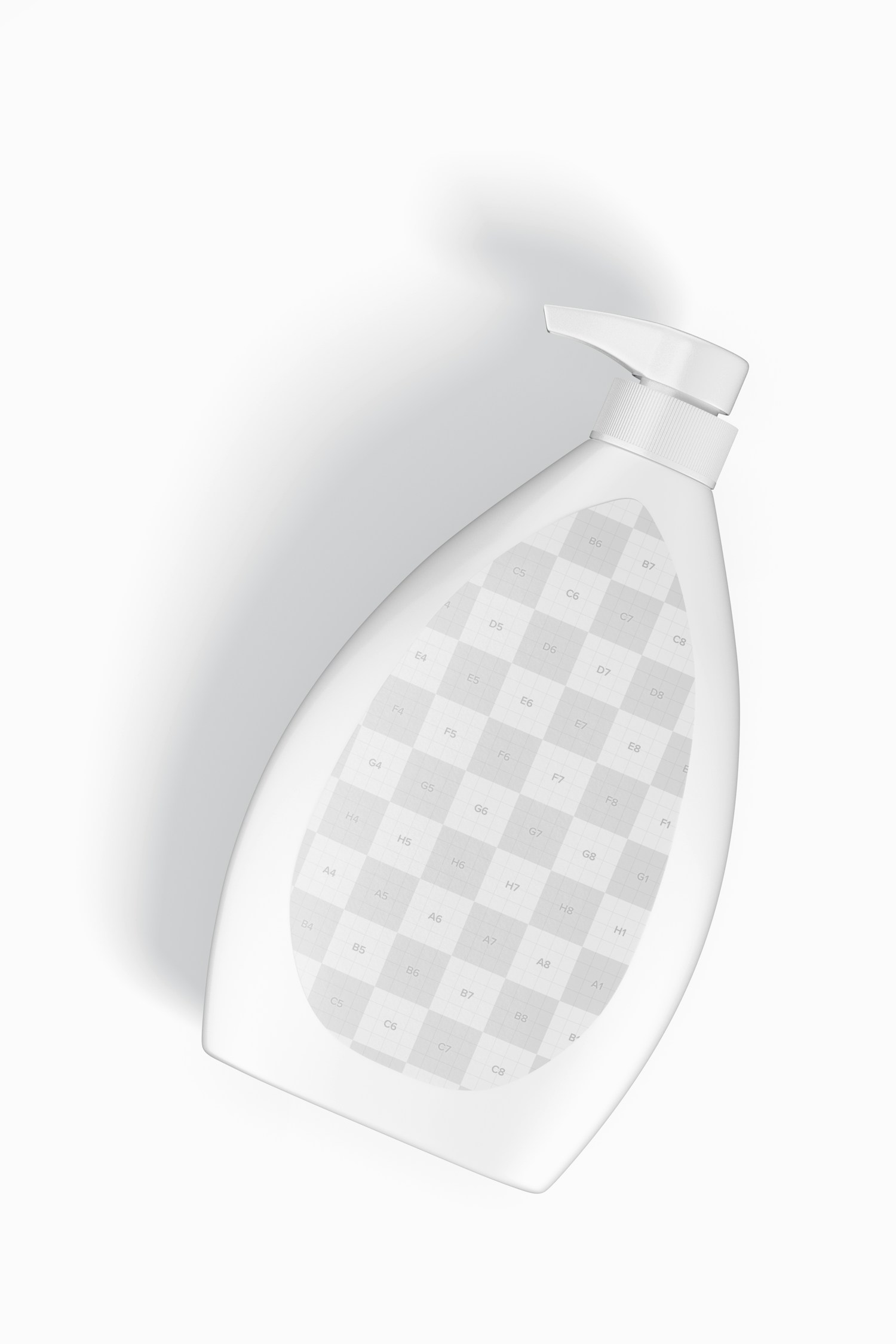 Maqueta de Botella de Shampoo con Dispensador, Vista Superior