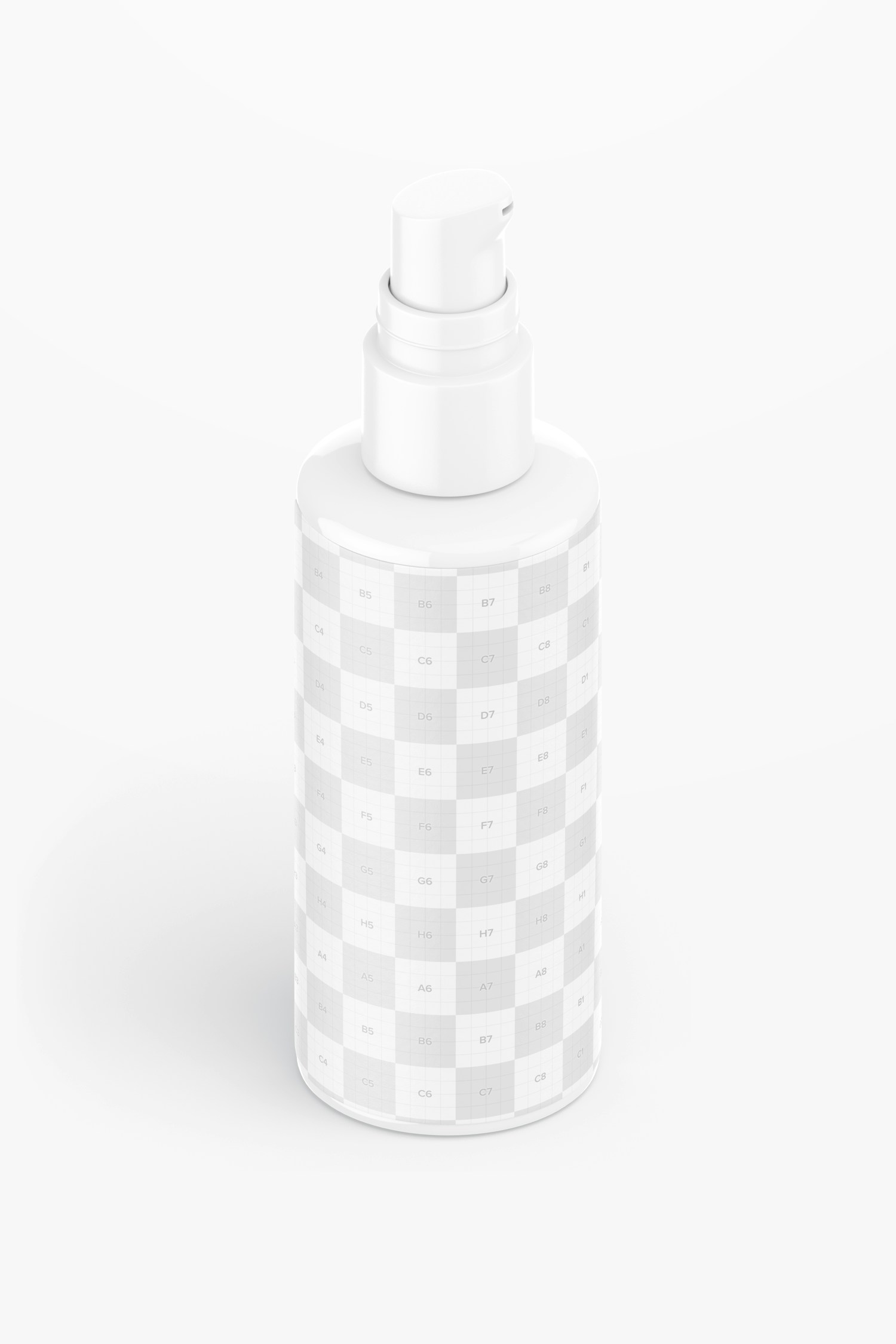 3 oz Pump Bottle Mockup, Perspective View