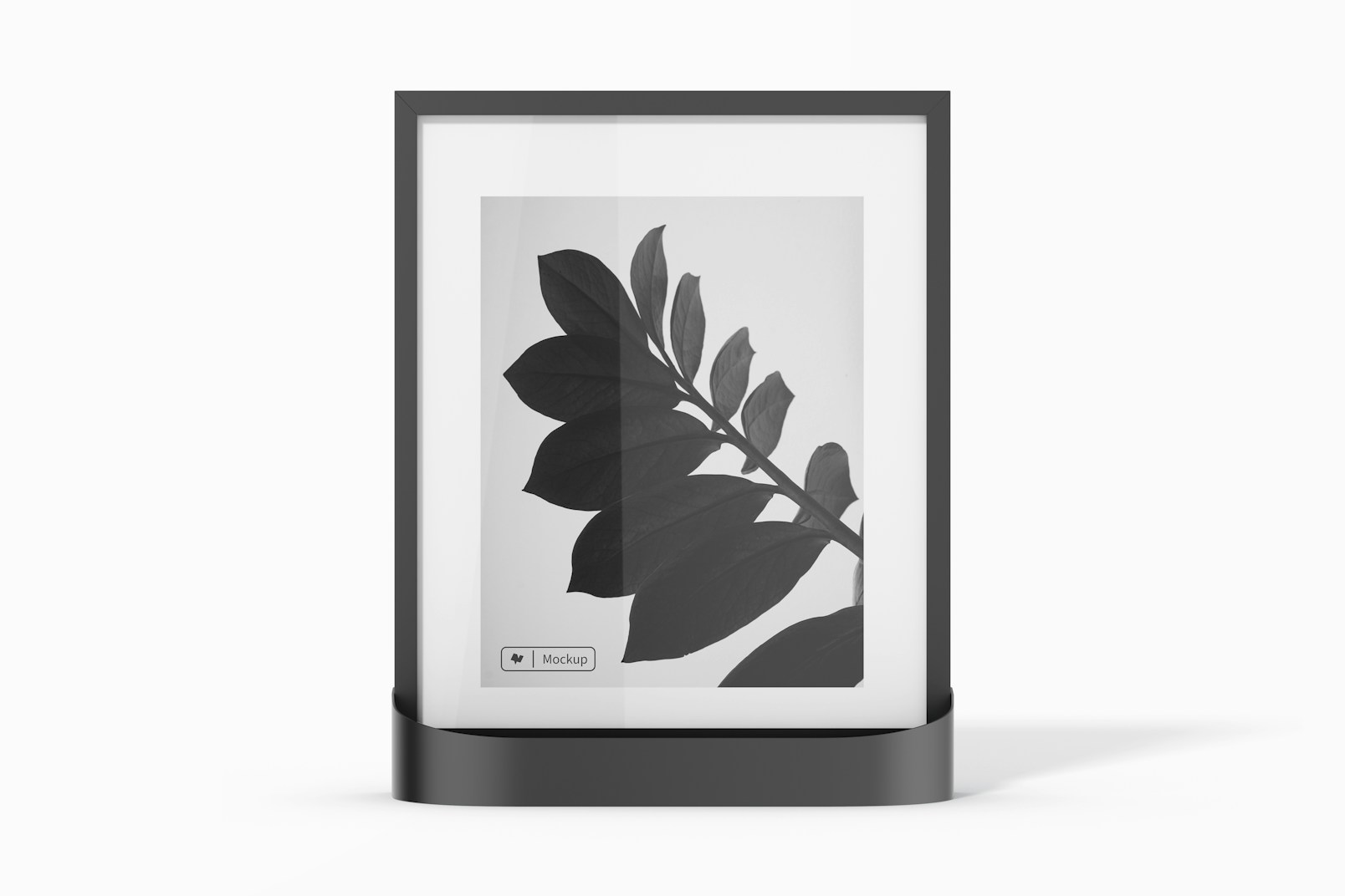 Metal Photo Frame with Shelf Mockup, Front View
