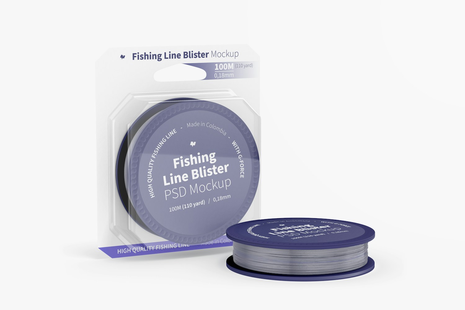 Fishing Line Blister Mockup Fishing Line Blister Mockup