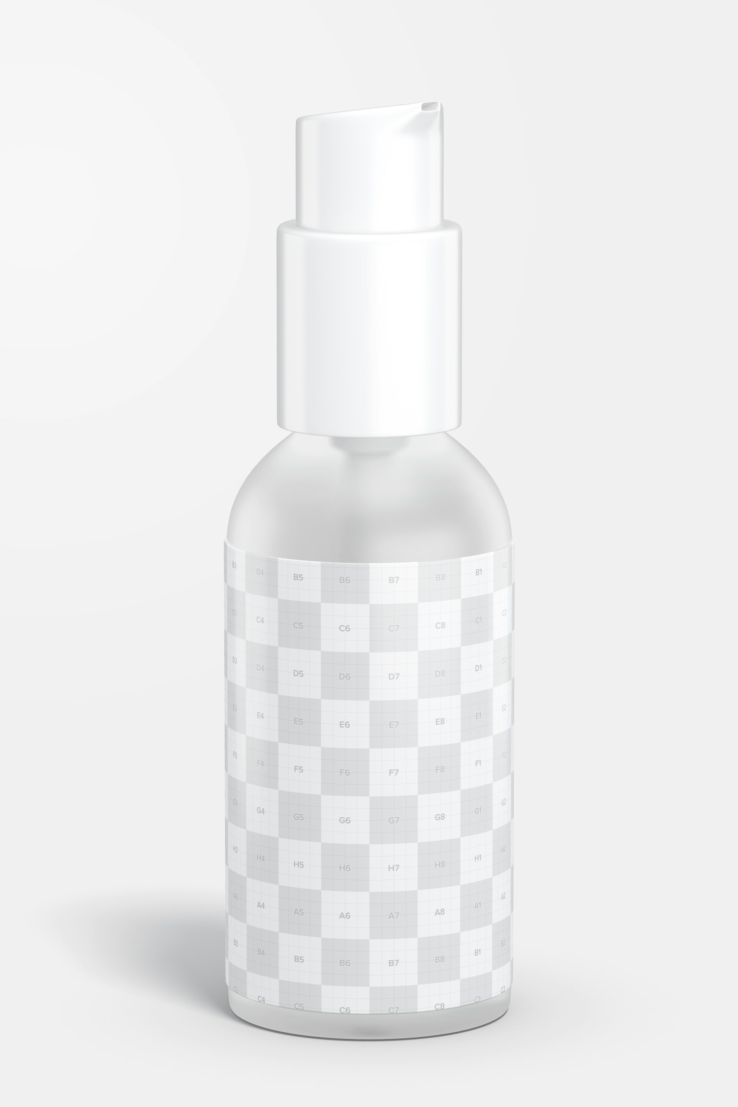 1 oz Frosted Glass Boston Round Bottle Mockup 1 oz Frosted Glass Boston Round Bottle Mockup