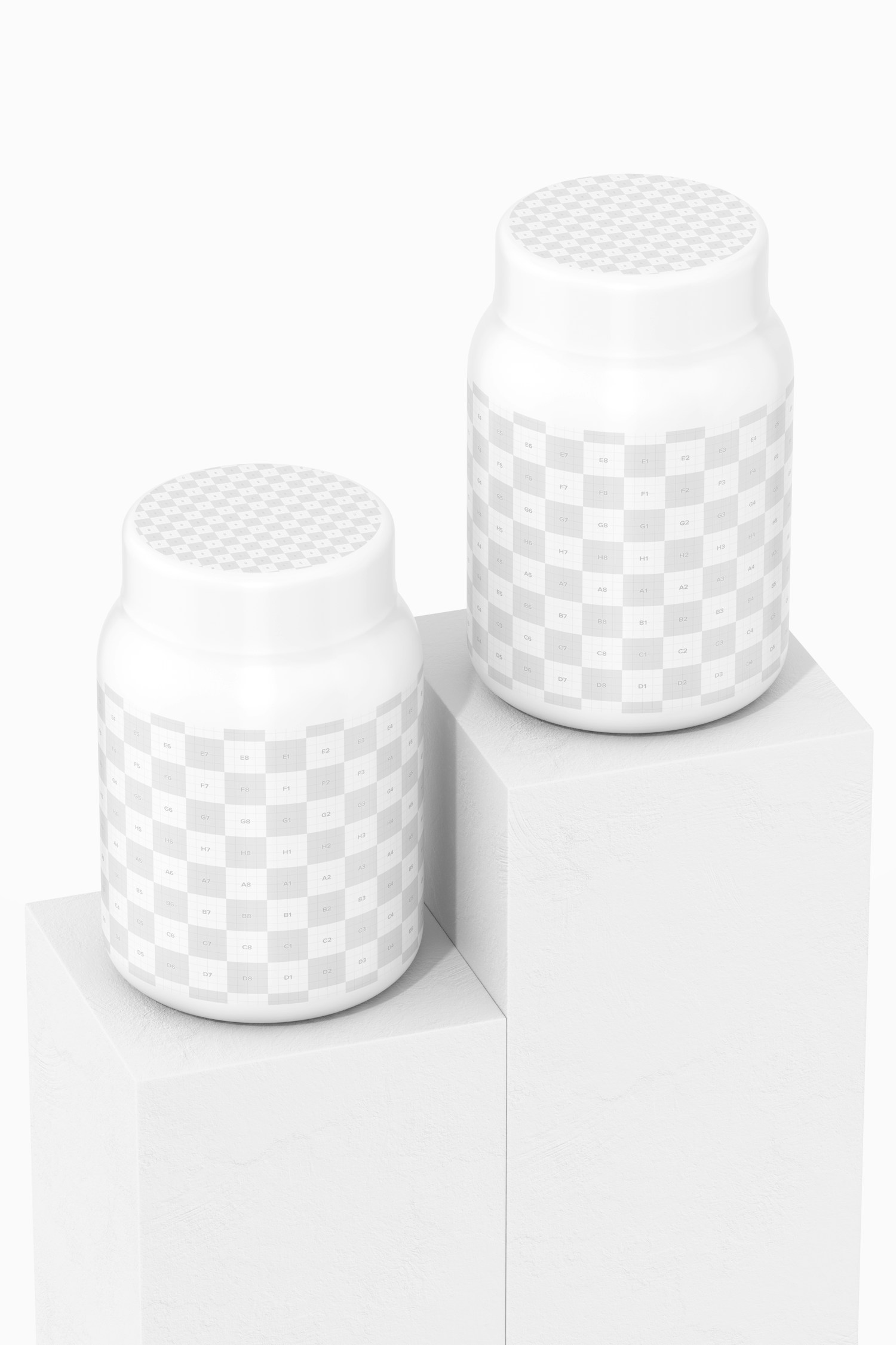 20 gr Protein Powder Containers Mockup
