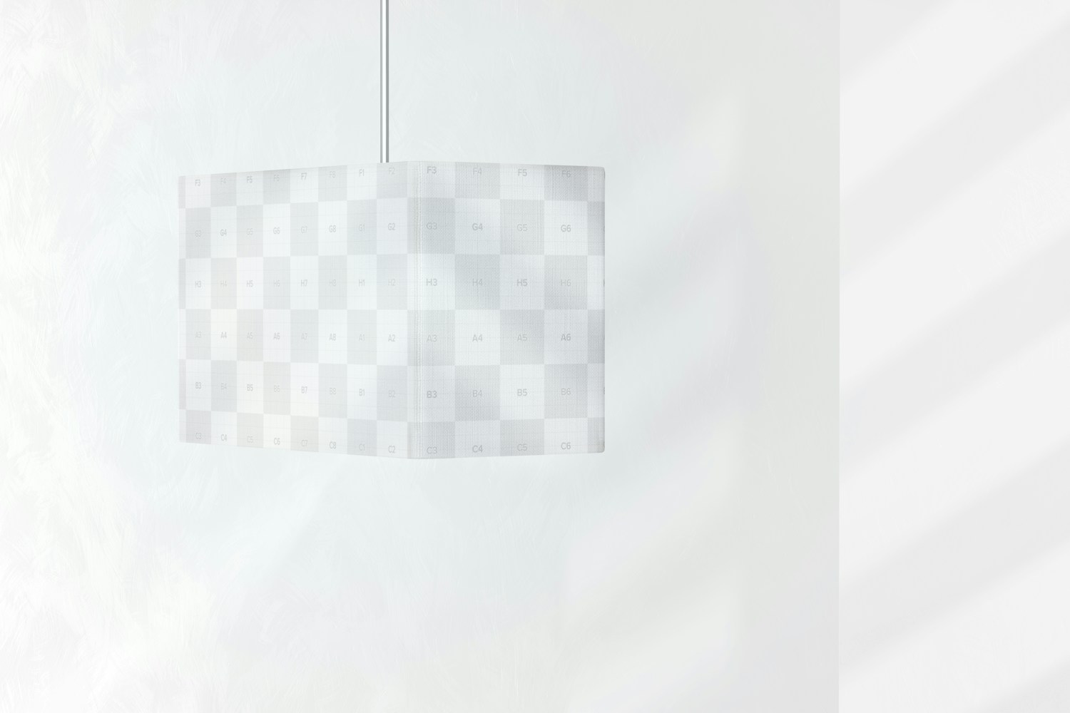 Rectangular Pendant Lamp Mockup, Perspective View