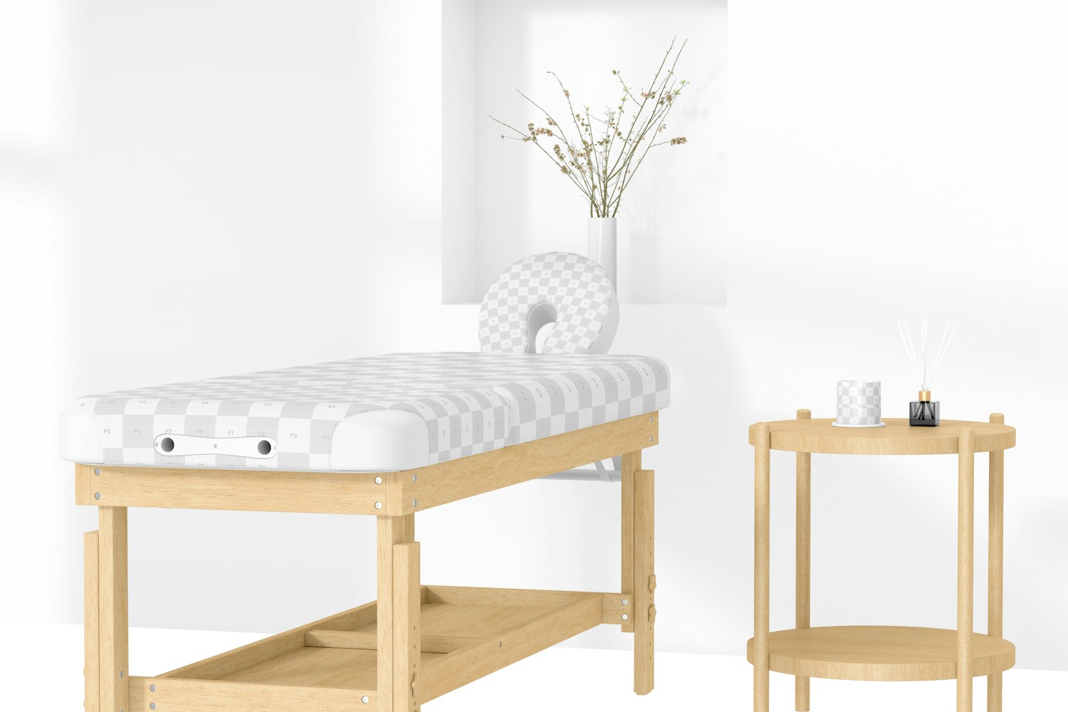 Massage Table Mockup, Right View