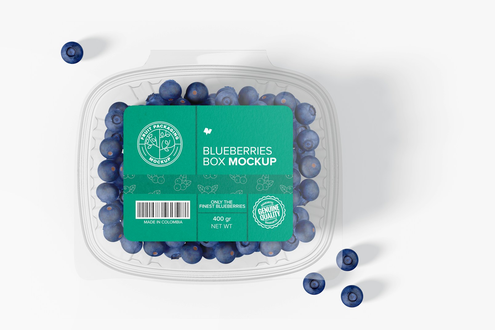 Blueberries Box Mockup