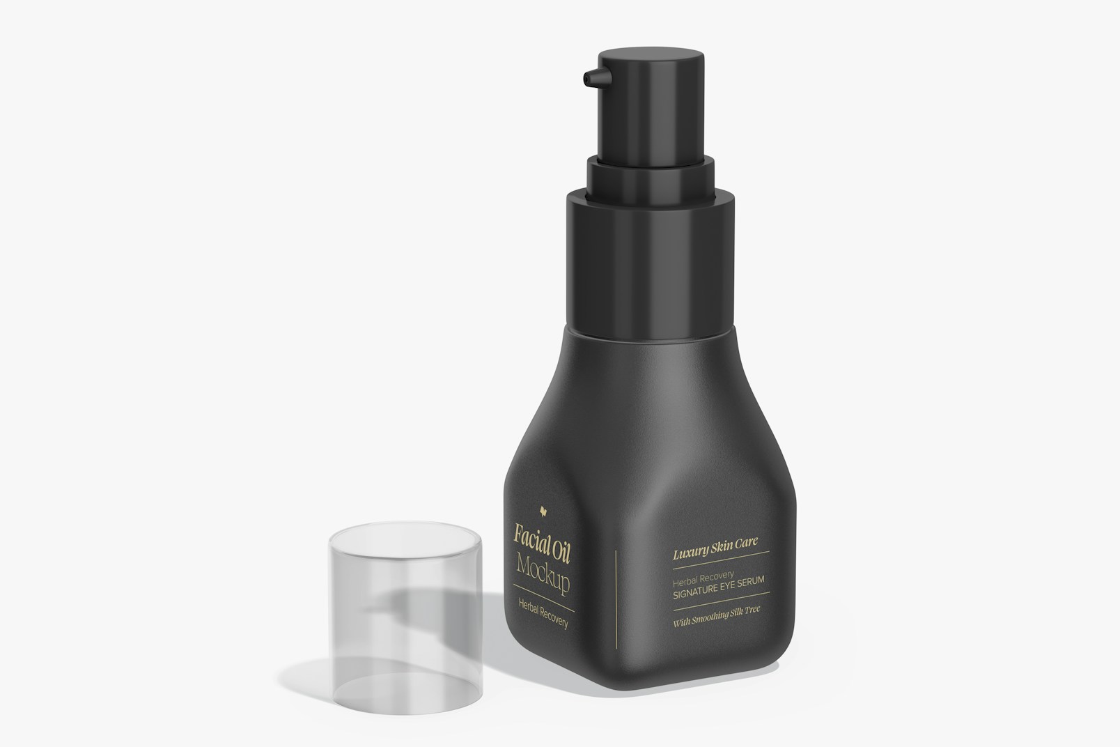Small Facial Oil Bottle Mockup, Perspective