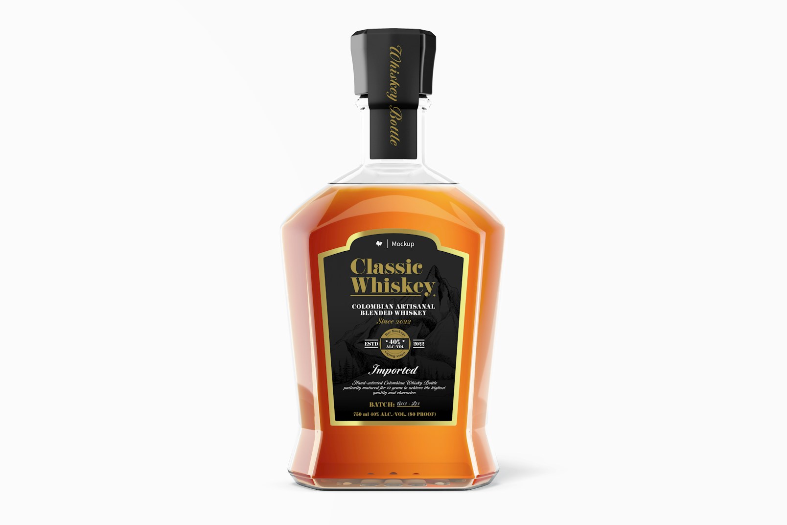 Maqueta de Botella de Whiskey