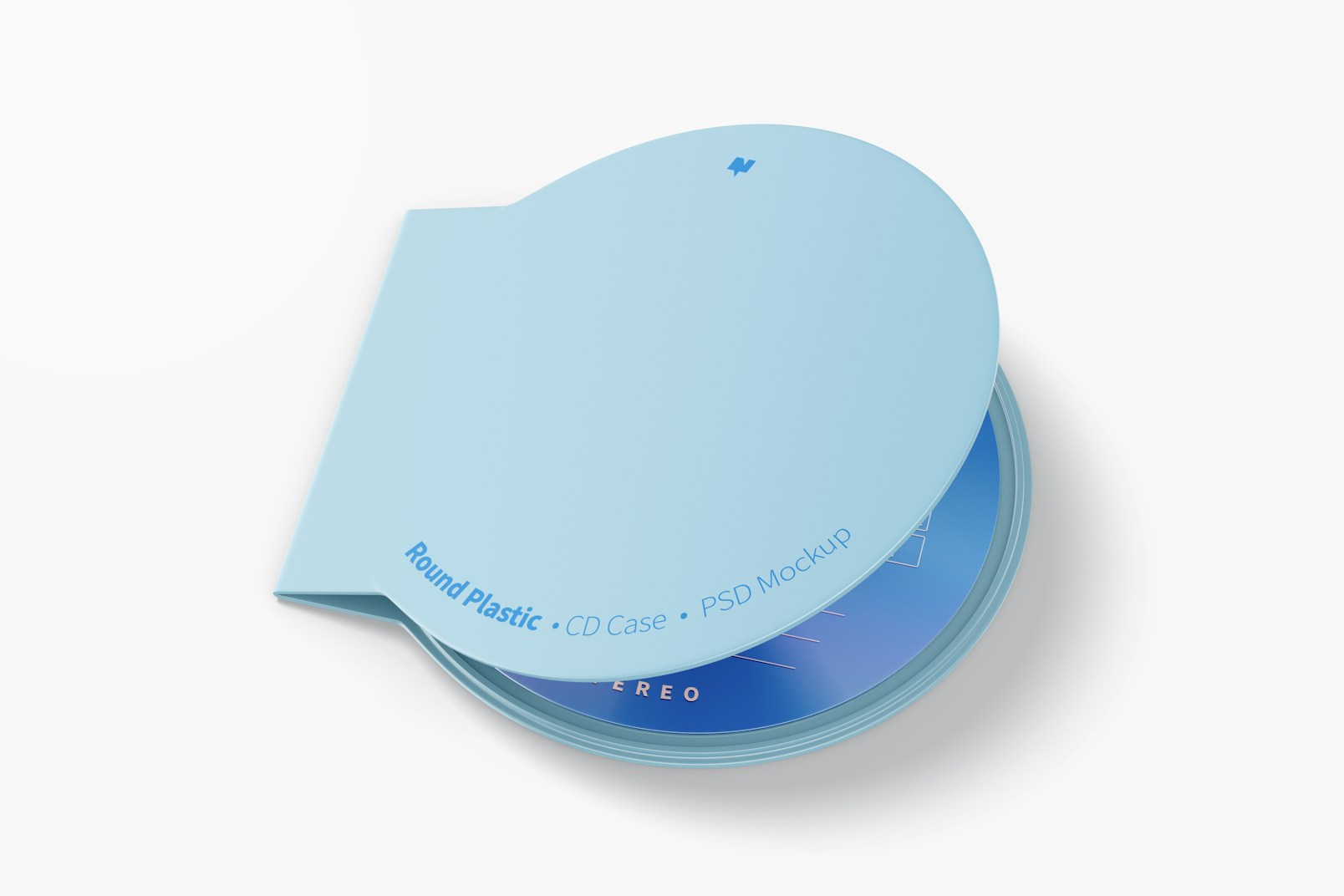 Round Plastic CD Case Mockup