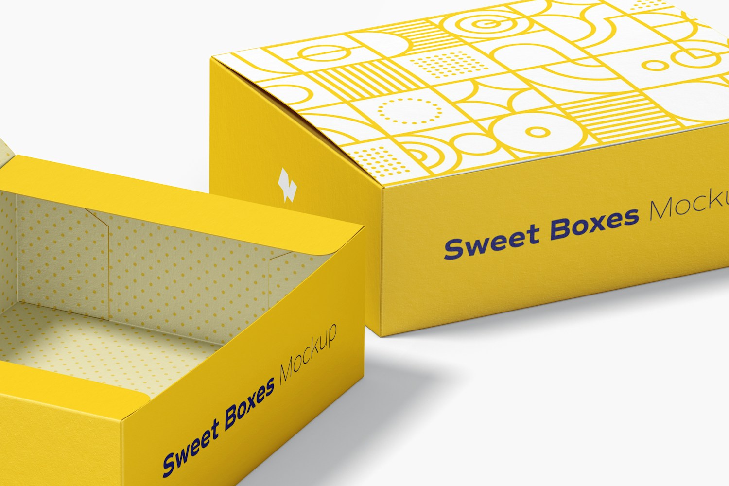 Sweet Boxes Mockup, Opened and Closed