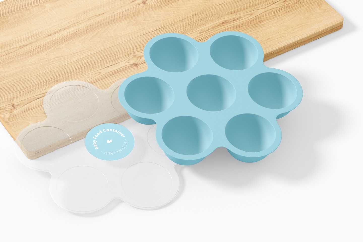 Baby Food Container Mockup, Opened