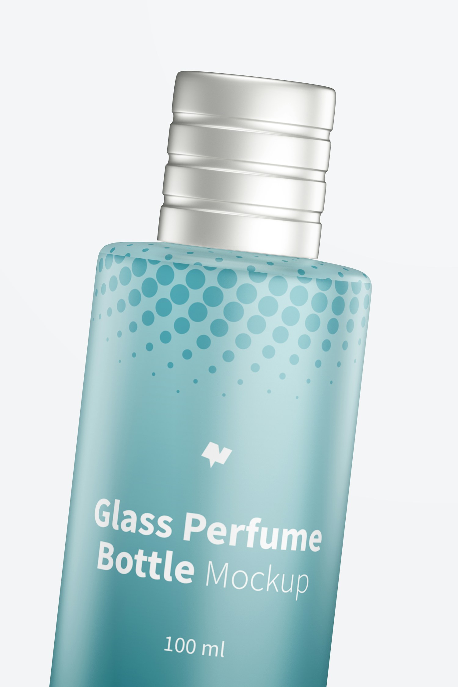 100 ml Glass Perfume Bottle Mockup, Close Up